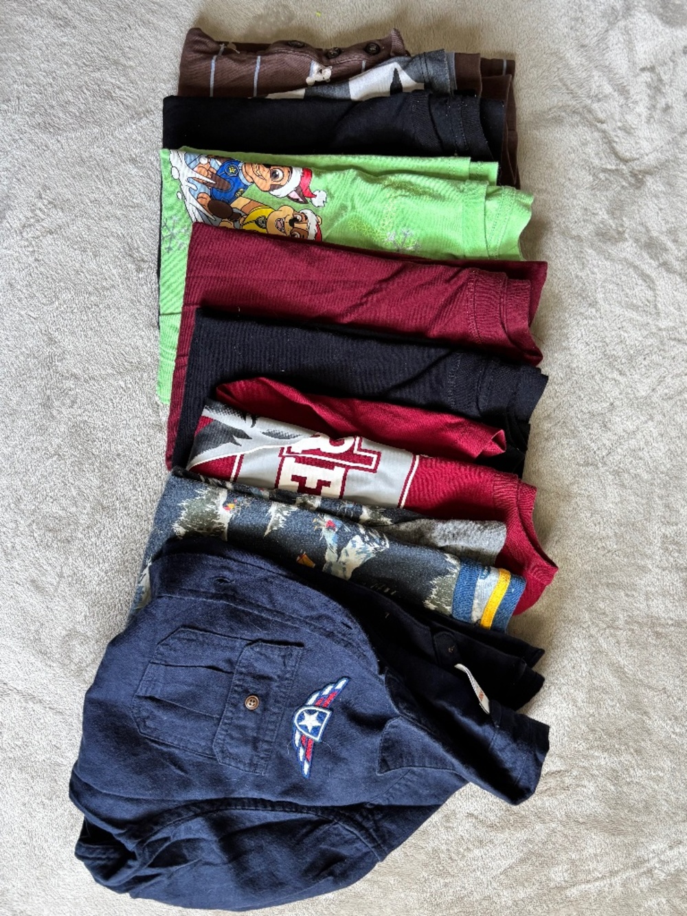 8 pack - Long sleeve boy shirts fair